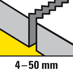 4 saw blades for straight rough cuts and quick work progress in soft wood with a thickness of 4 to 50 mm