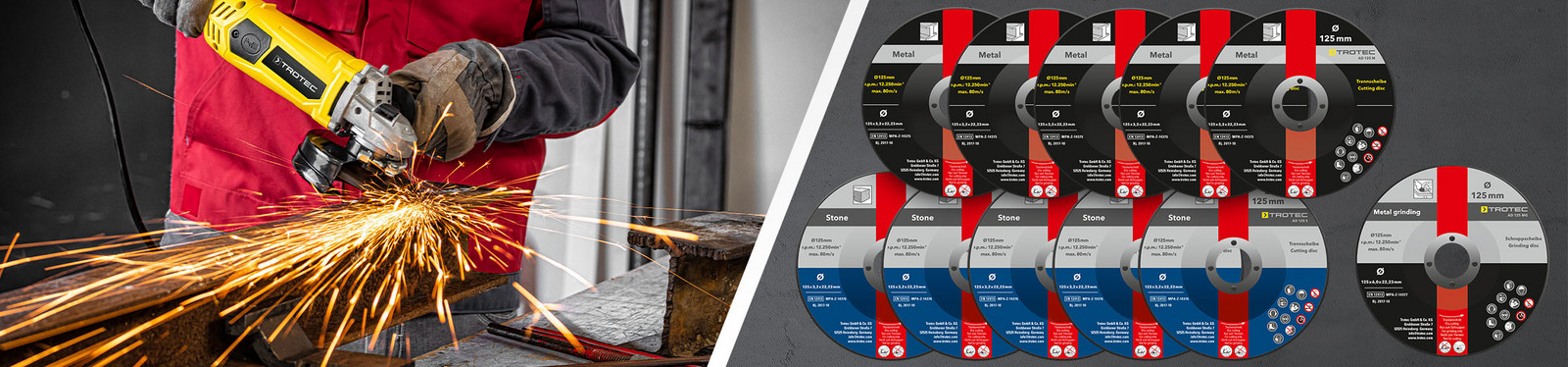 Cutting and roughing disc set of Trotec brand quality