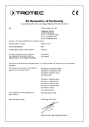 Declaration of conformity for cordless glue gun PGGS 10-3,7V (INT)