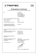 Declaration of conformity for  dynamic pressure anemometer TA400 (EN)
