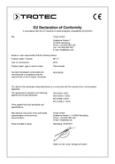 Declaration of conformity for food thermometer BP5F (INT)
