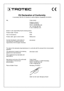 Declaration of conformity for locating device BI20 (INT)