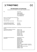 Declaration of conformity for particle counter BQ20 (INT)
