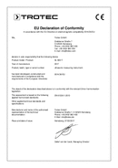 Declaration of conformity for ultrasound detector SL800T (INT)