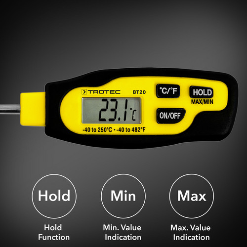 Fast response time with minimum value, maximum value and hold function