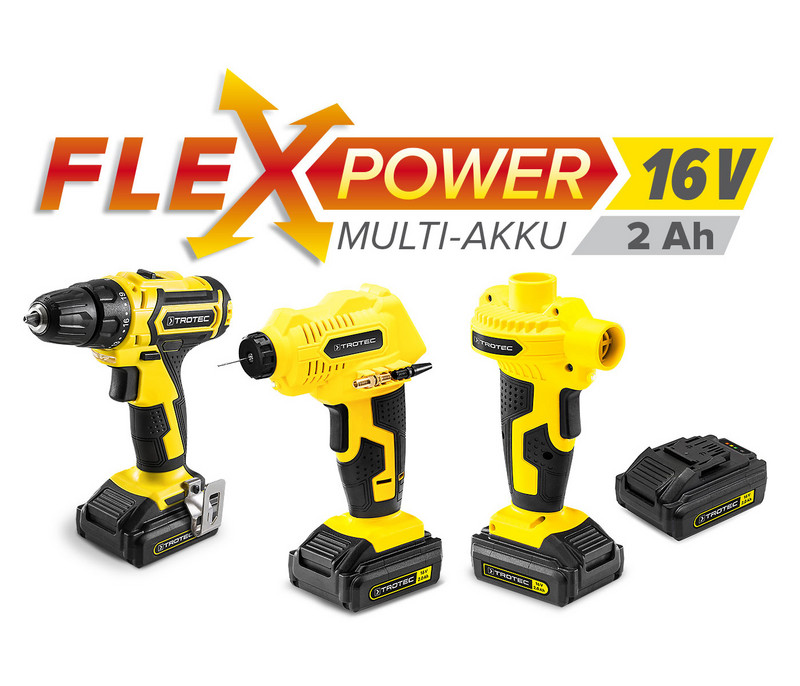 Flexpower multi-device battery 16 V, 2.0 Ah