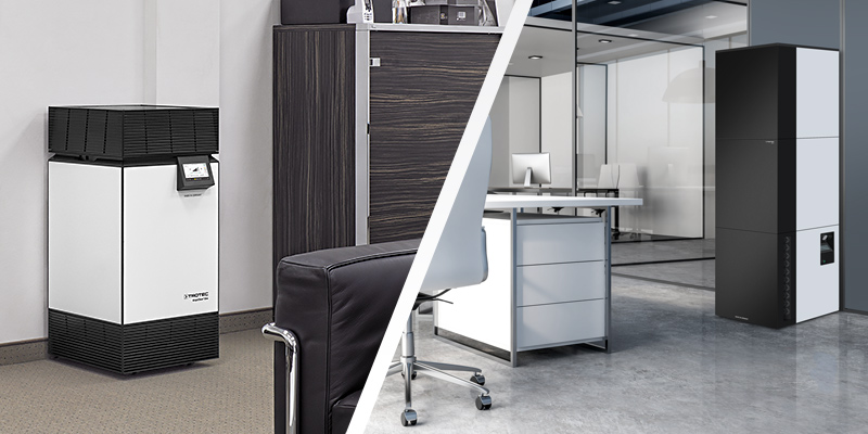 Germ-free room air with H14 virus filtration in offices and public spaces-Trotec
