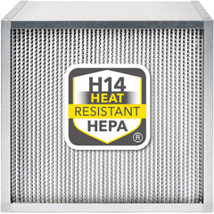 Heat-resistant H14 HEPA high-performance filter