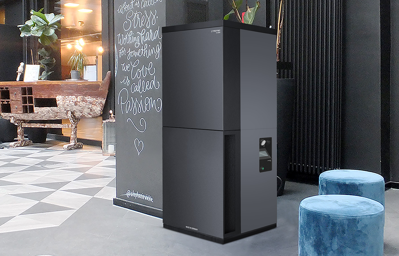 High-performance air purifiers of the TAC series for larger lounge areas