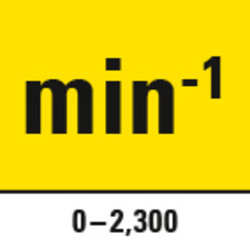 Idle speed 0 to 2,300 rpm