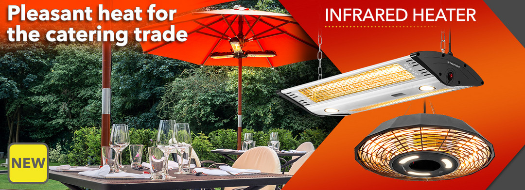 Infrared radiant heaters for outdoor catering areas-Trotec