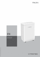 Operating manual for dehumidifier TTK 27 E (EN)