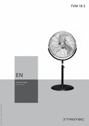 Operating manual for pedestal fan TVM 18 S (EN)