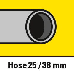 Universal connections for inner diameters of 25 mm and 38 mm