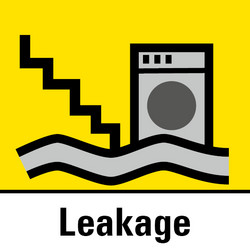 Use if a washing machine has sprung a leak